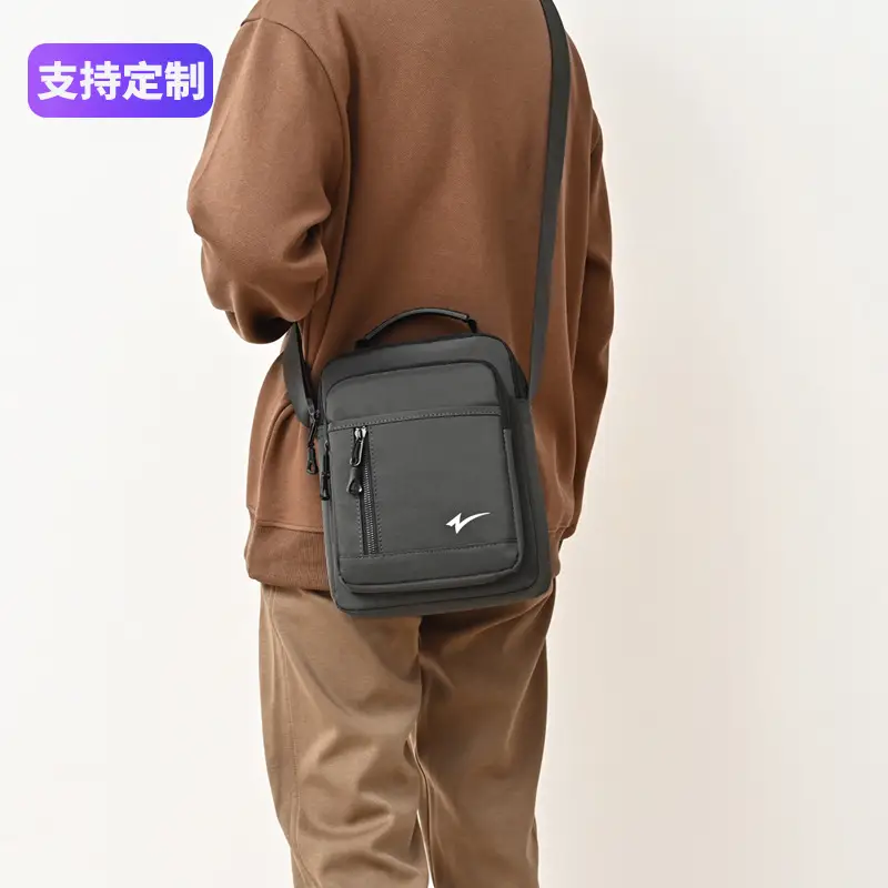 Men's Navy Blue Crossbody Bag Large Capacity Sports Travel Business Work - Image 7
