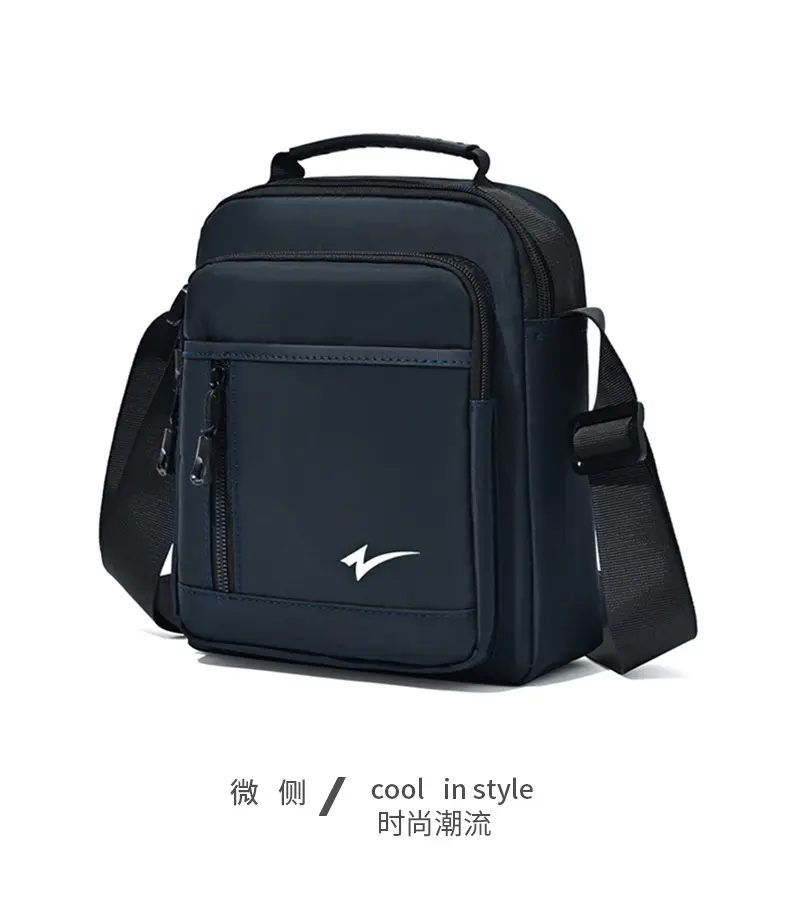 Men's Navy Blue Crossbody Bag Large Capacity Sports Travel Business Work — feature 27