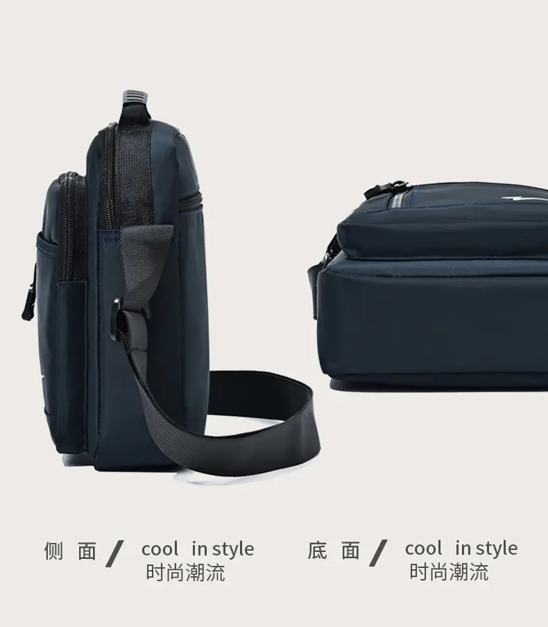 Men's Navy Blue Crossbody Bag Large Capacity Sports Travel Business Work — feature 28