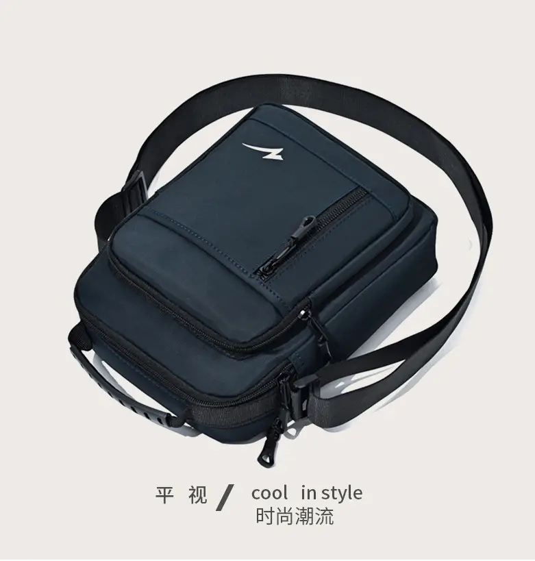 Men's Navy Blue Crossbody Bag Large Capacity Sports Travel Business Work — feature 30