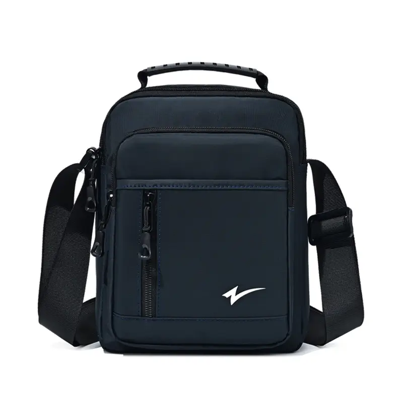 Men's Navy Blue Crossbody Bag Large Capacity Sports Travel Business Work - Image 2
