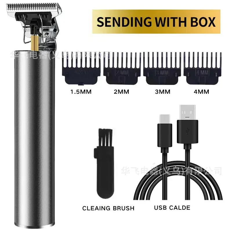 Electric Hair Clipper with 4MM Blades & Cleaning Brush