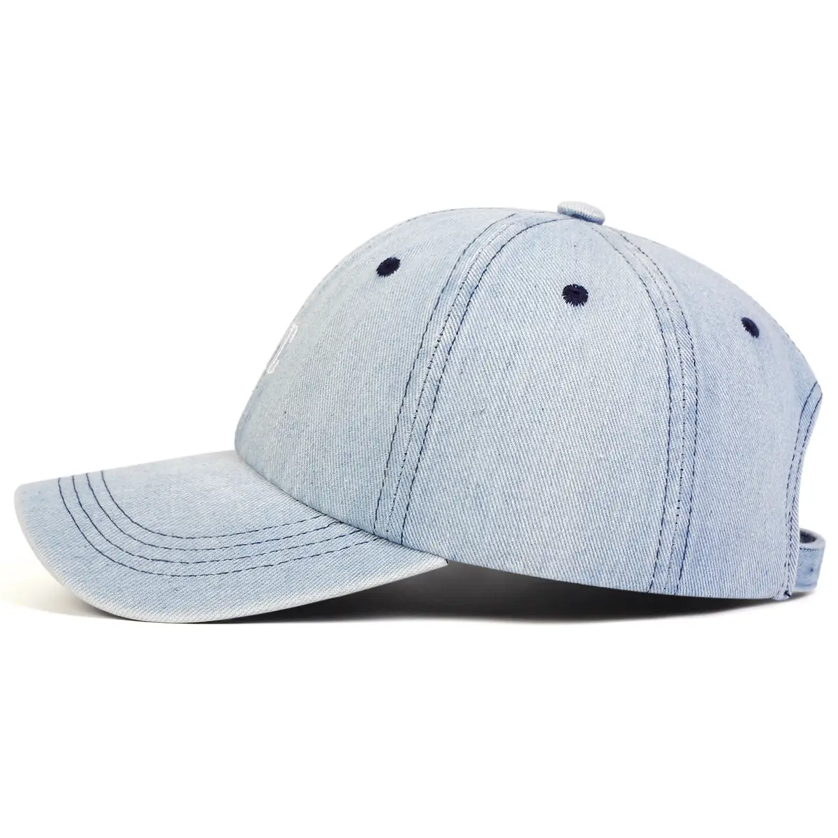 Washed Denim Baseball Cap NYC Embroidered Men Women — feature 10