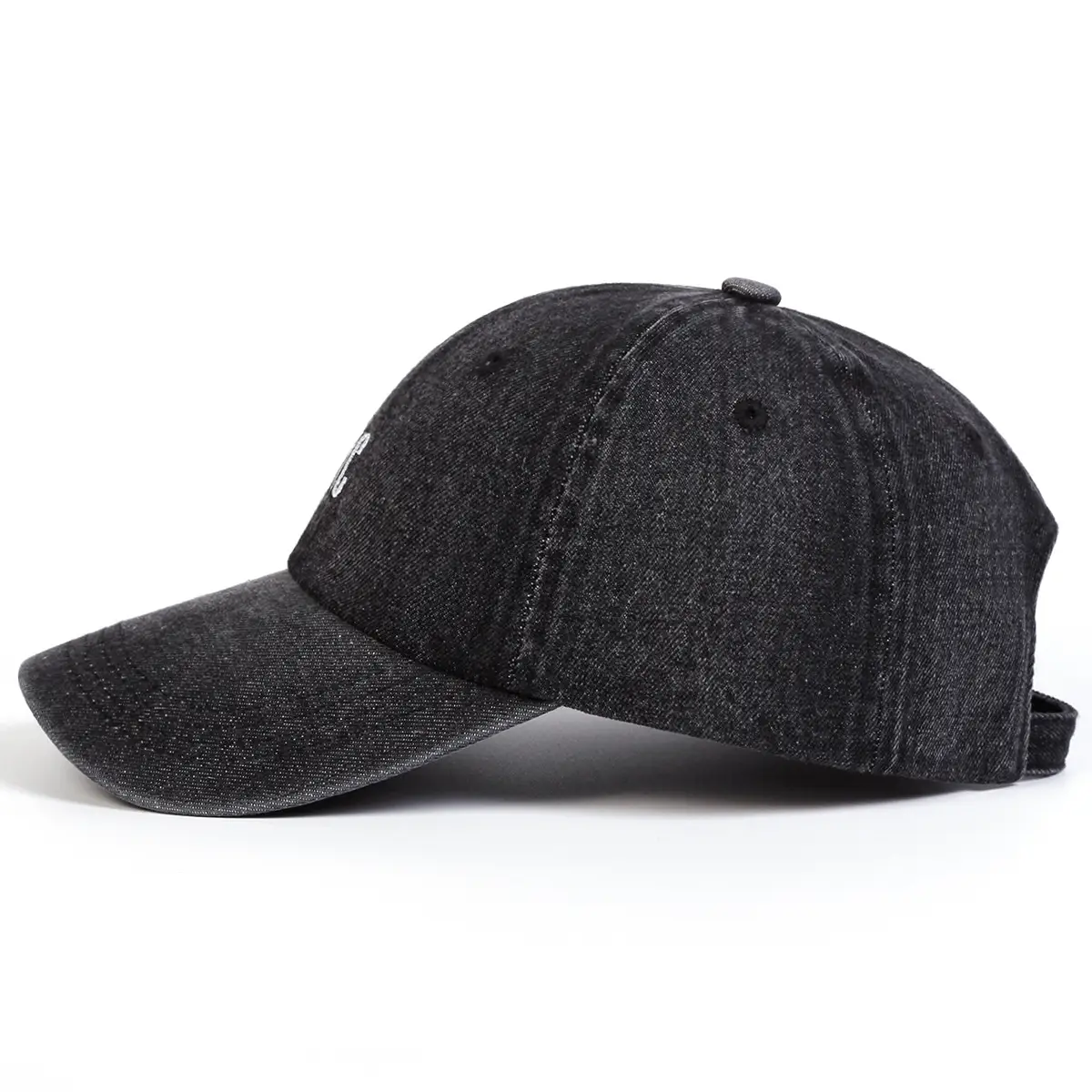 Washed Denim Baseball Cap NYC Embroidered Men Women — feature 4