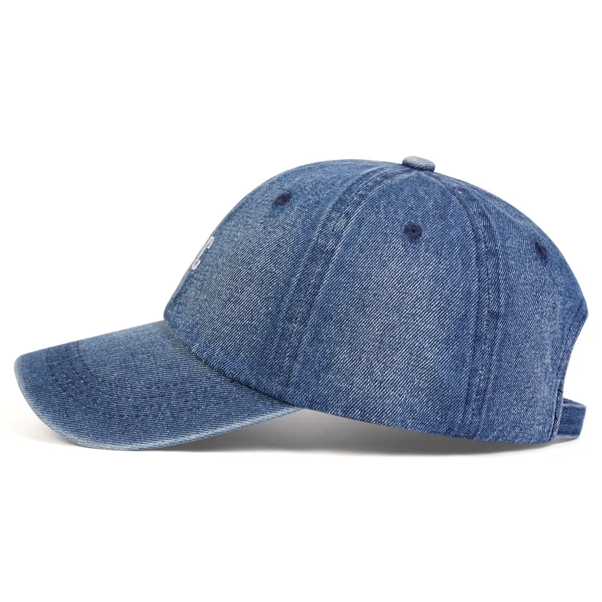 Washed Denim Baseball Cap NYC Embroidered Men Women — feature 7