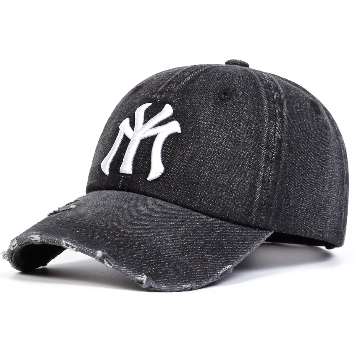 Men's Denim Yankees Cap New Soft Top Cap - Image 8