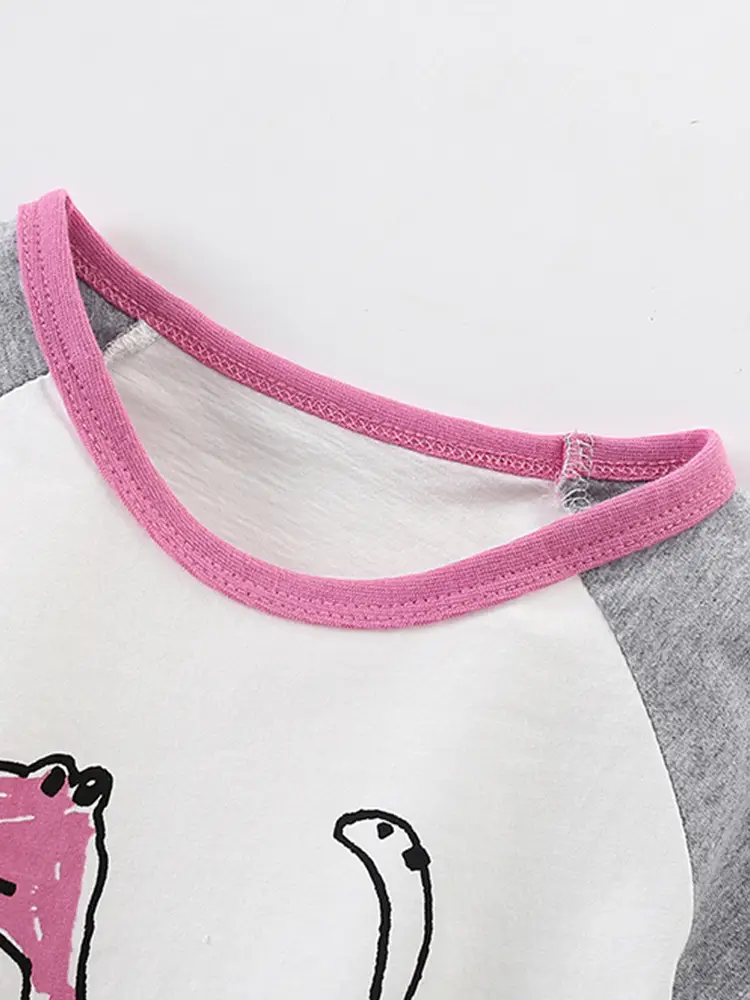 Malwee Boys Printed T-Shirt Pink Dinosaur Round Neck Summer - Image 3