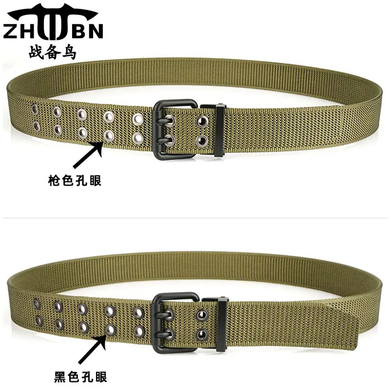 New Alloy Double Needle Belt Black Brown Unisex Casual - Image 8