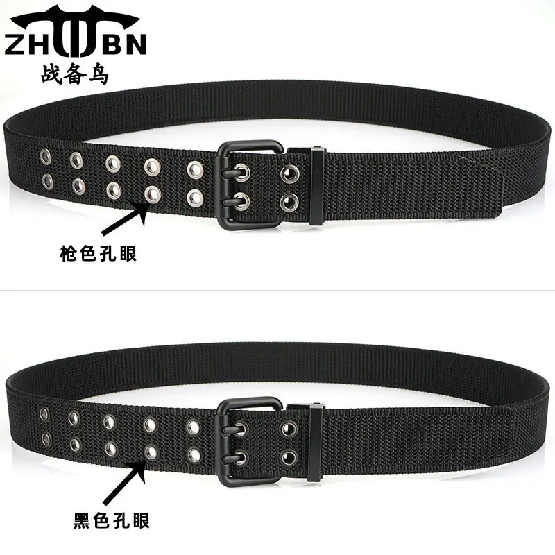 New Alloy Double Needle Belt Black Brown Unisex Casual - Image 9