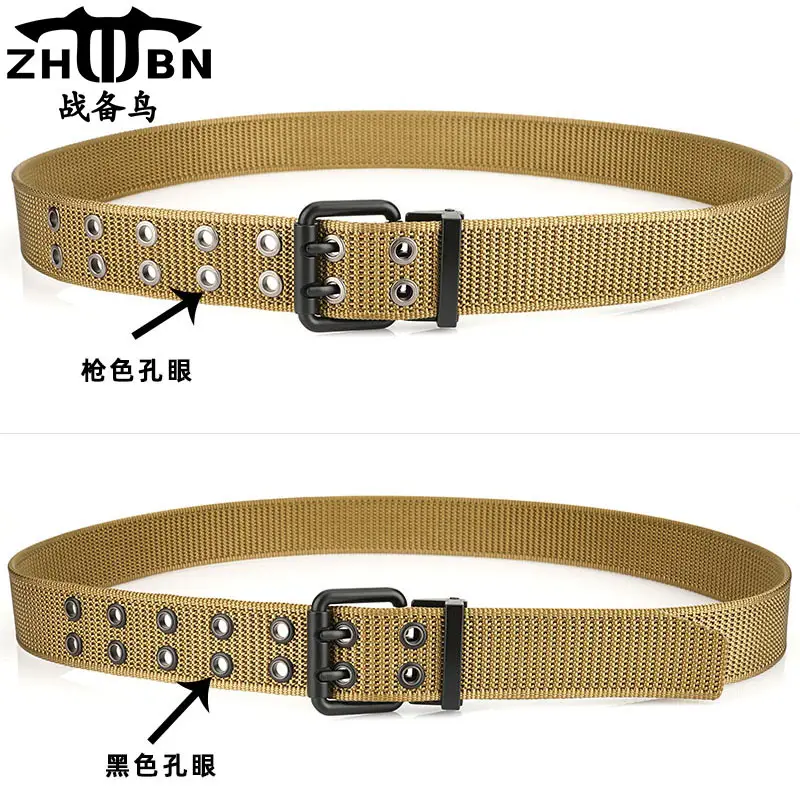 New Alloy Double Needle Belt Black Brown Unisex Casual - Image 10