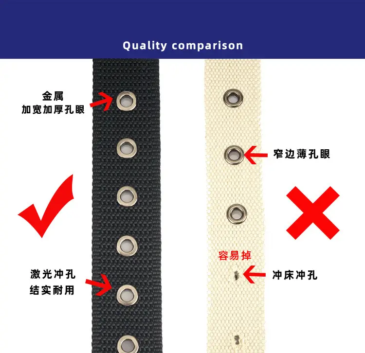 New Alloy Double Needle Belt Black Brown Unisex Casual — feature 17