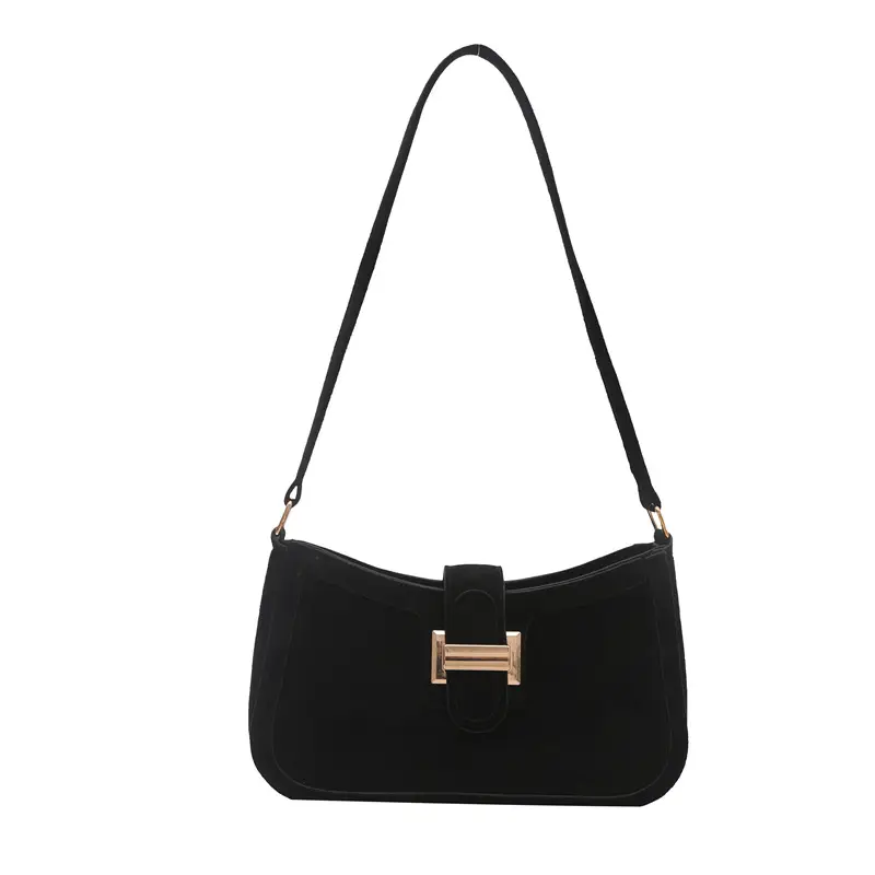 Brown Textured Retro Shoulder Bag for Women - Image 12