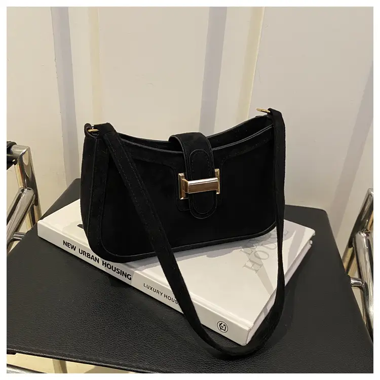 Brown Textured Retro Shoulder Bag for Women — feature 10