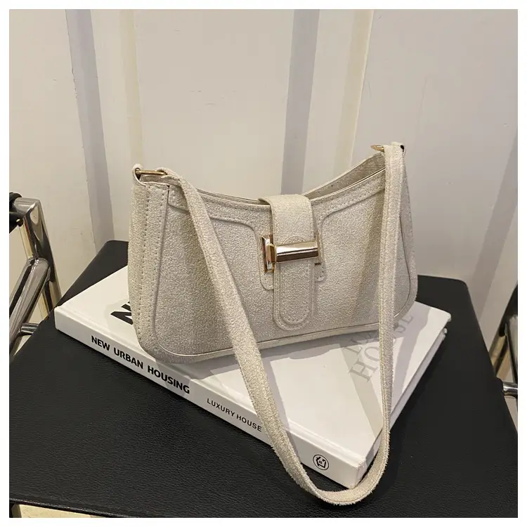 Brown Textured Retro Shoulder Bag for Women — feature 14