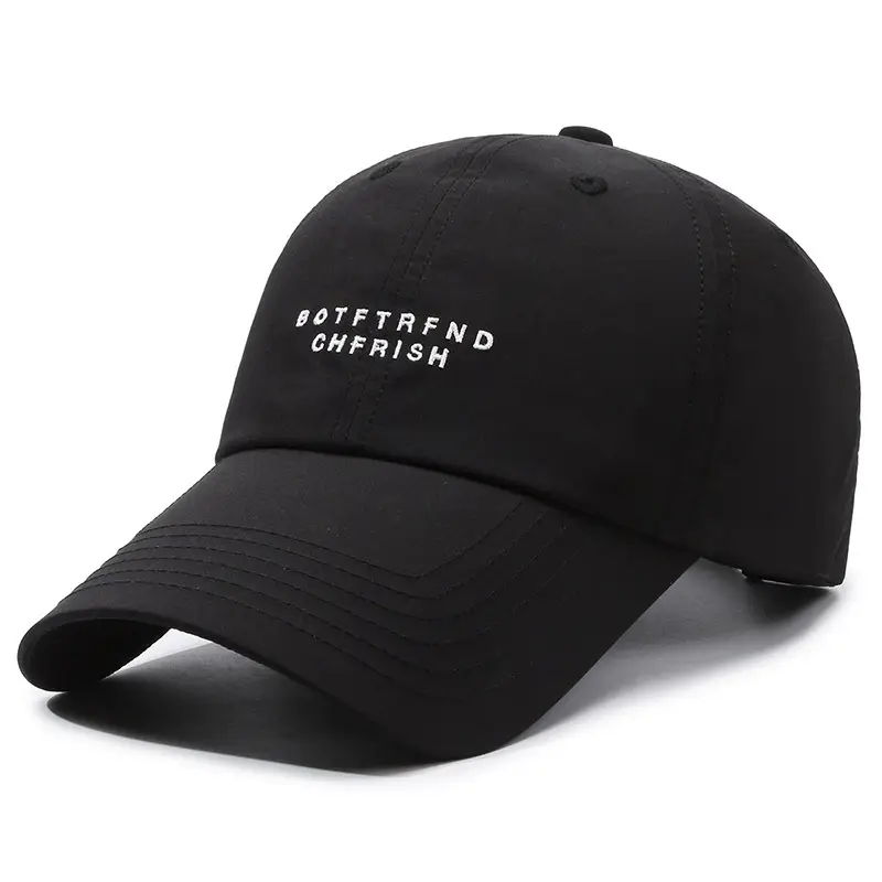Black Cotton Cap with "SOFT AND STRONG" Embroidery