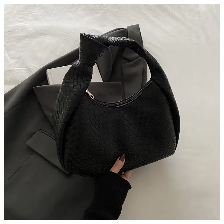 Brown Croc Texture Commuter Bag for Women — feature 20