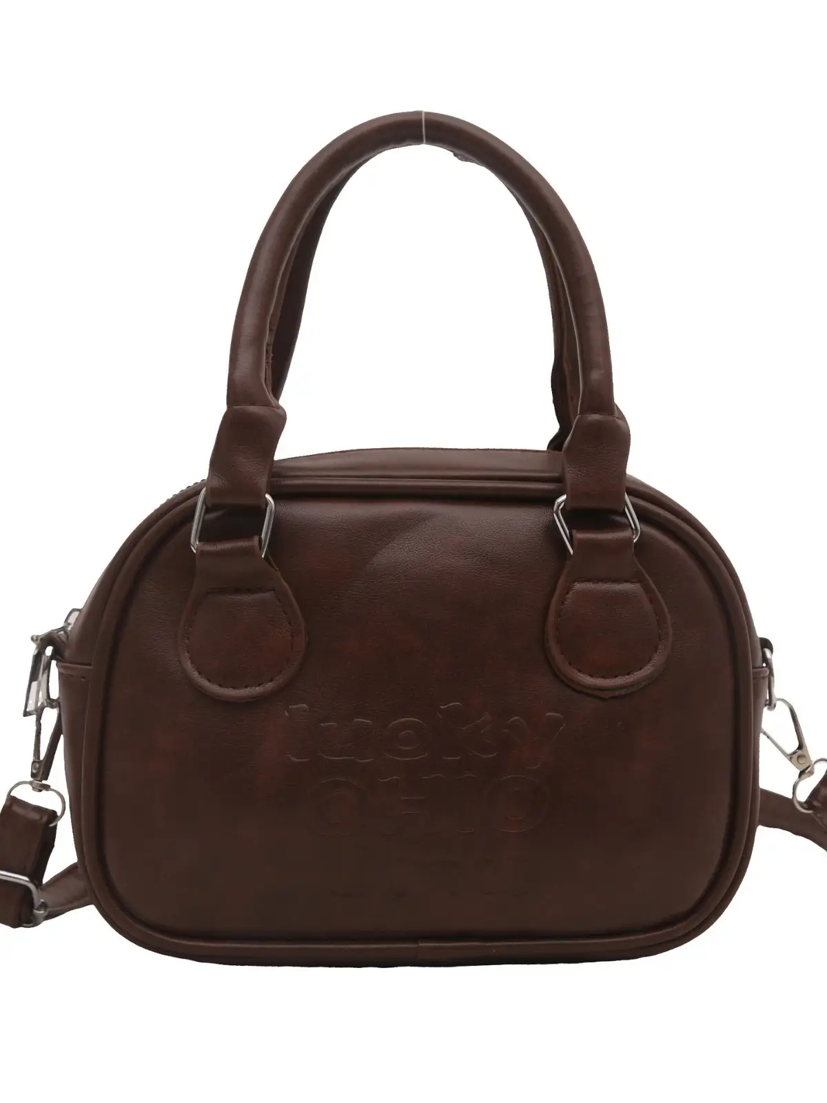 Women's Black Leather Commuter Bag with Detachable Strap - Image 8