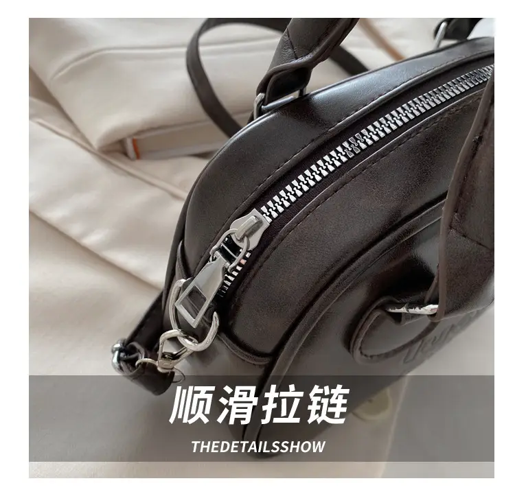 Women's Black Leather Commuter Bag with Detachable Strap — feature 5