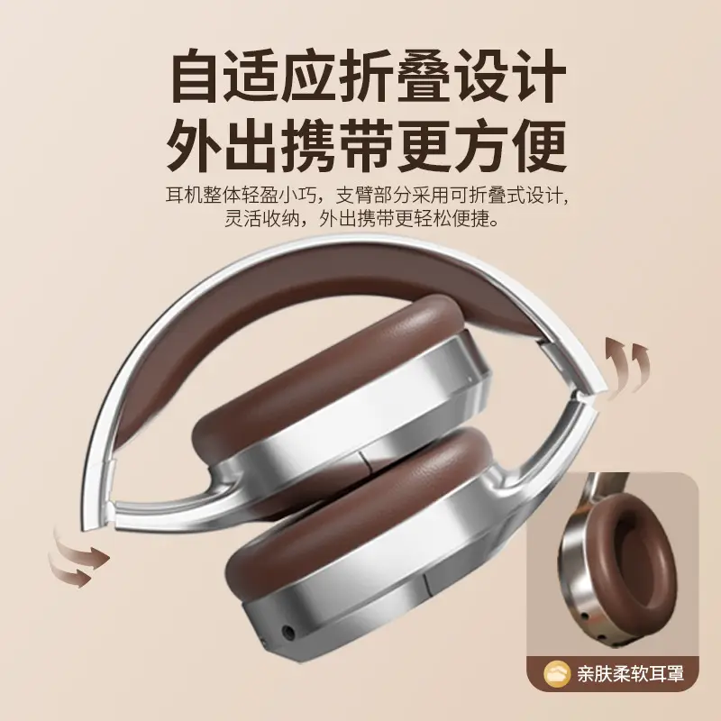 Private Retro Headset Wireless Bluetooth Low Latency Noise Reduction