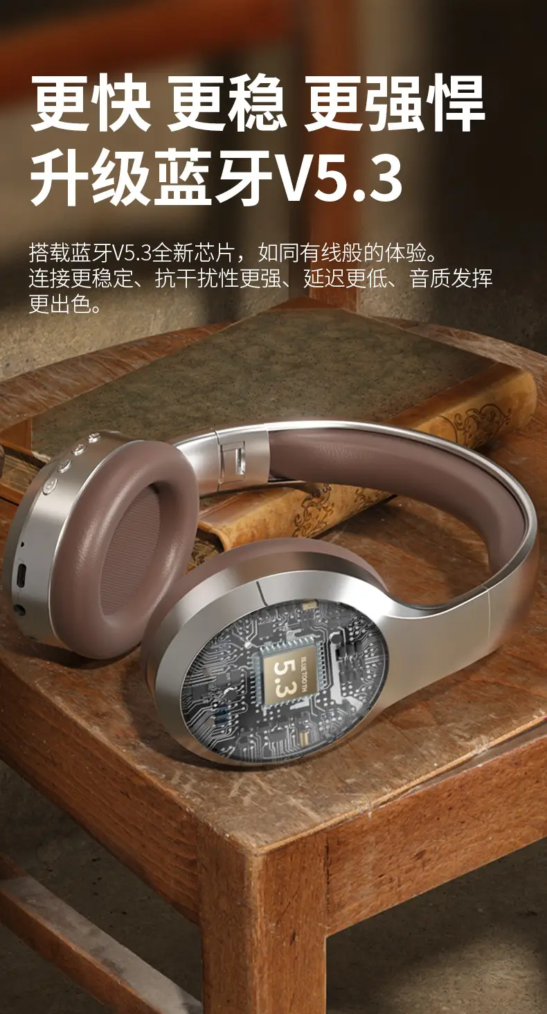 Private Retro Headset Wireless Bluetooth Low Latency Noise Reduction — feature 12