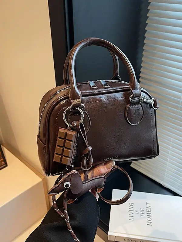Women's Cross-Border Shoulder Bag Brown Leather 2026 Winter New Style - Image 7