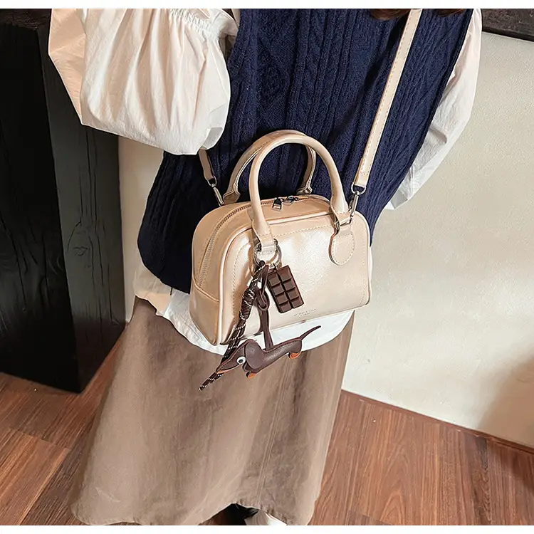 Women's Cross-Border Shoulder Bag Brown Leather 2026 Winter New Style — feature 27