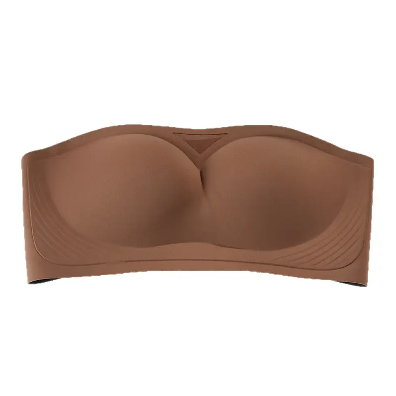 One-Piece Seamless Bra, Strapless, Non-Slip, Push-Up Bra for Women, Small Bust Enhancement, Side Breast Reduction Bra for Young Girls