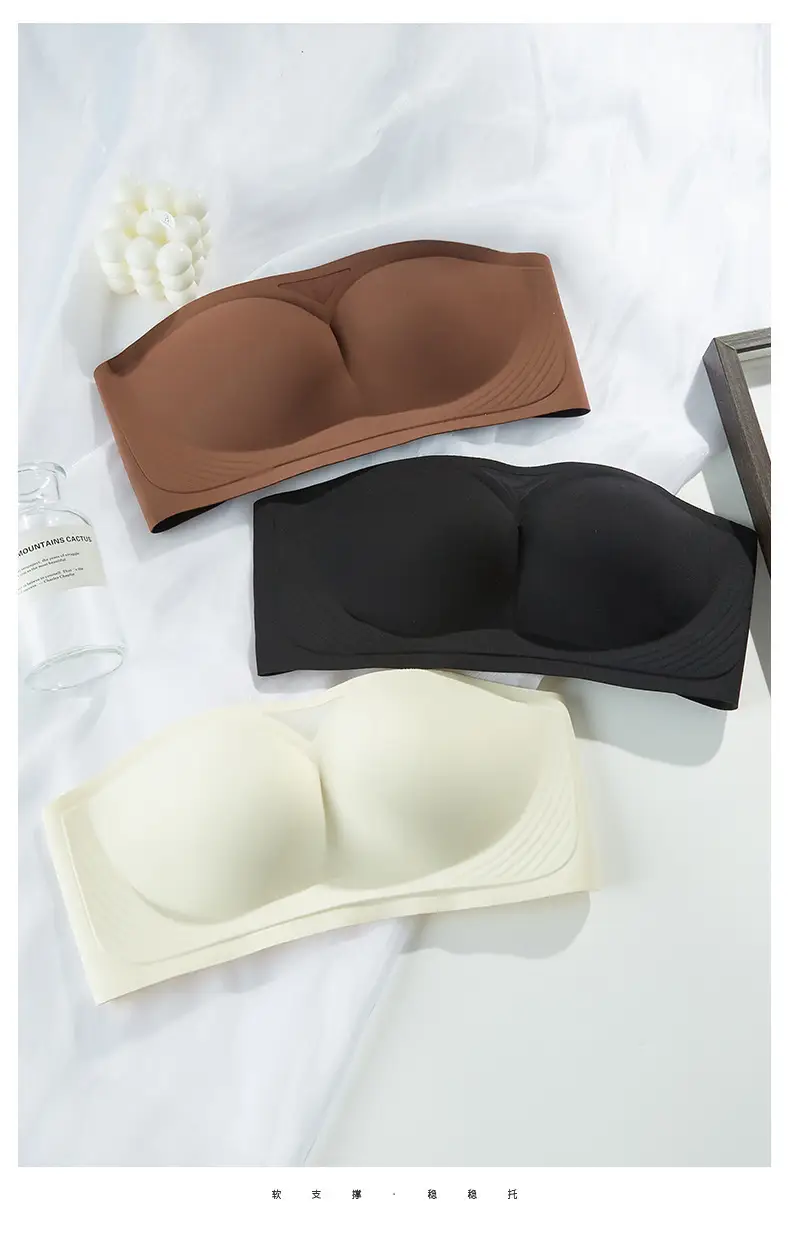 One-Piece Seamless Bra, Strapless, Non-Slip, Push-Up Bra for Women, Small Bust Enhancement, Side Breast Reduction Bra for Young Girls — feature 9