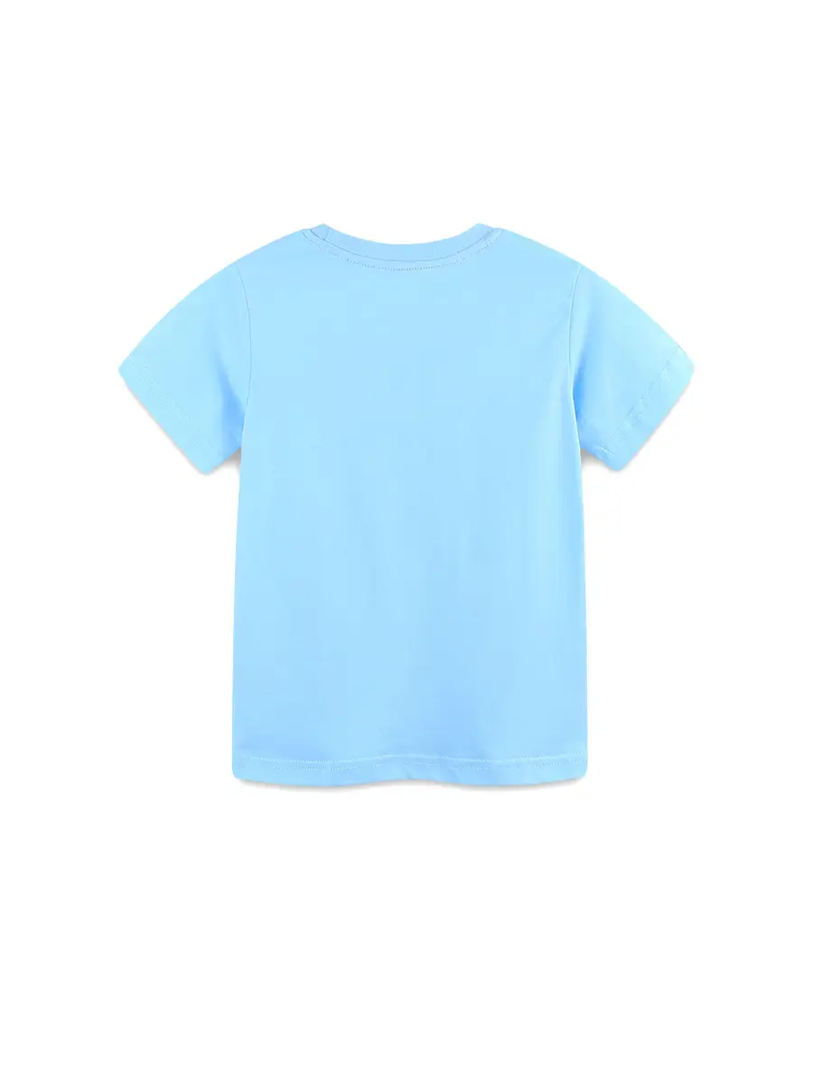 Aostabetty26 Boys T-Shirt Sailboat Print Light Blue - Image 4
