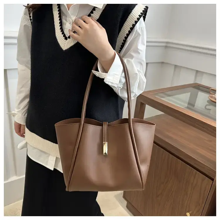 Brown Leather Tote Bag for Women 2025 New Style — feature 14