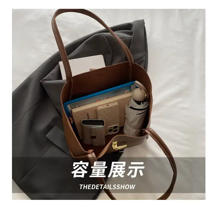 Brown Leather Tote Bag for Women 2025 New Style — feature 6
