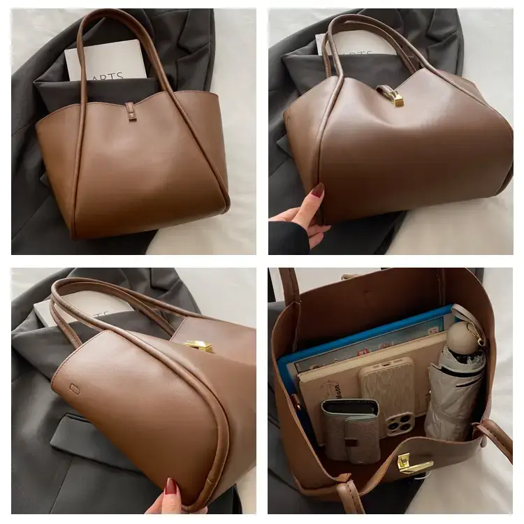 Brown Leather Tote Bag for Women 2025 New Style — feature 7