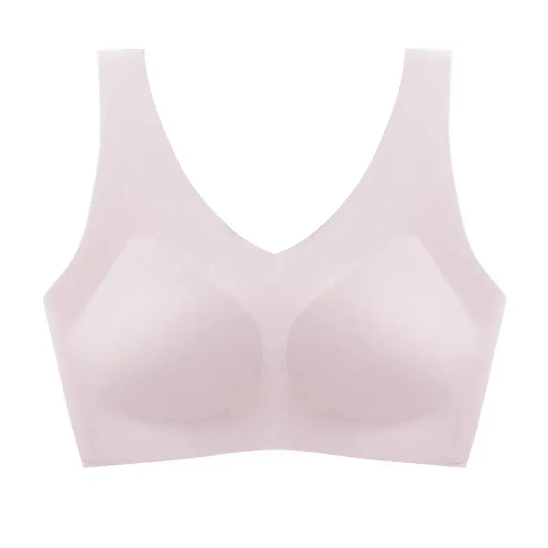 Liquid Foundation, Traceless, Wire-Free Summer Underwear, Anti-Sagging Sports Vest Style, Big Breasts, Small Back, Super Soft Bra