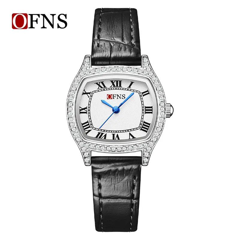 Women's Green Crocodile Strap Quartz Watch with Diamond Set - Image 9