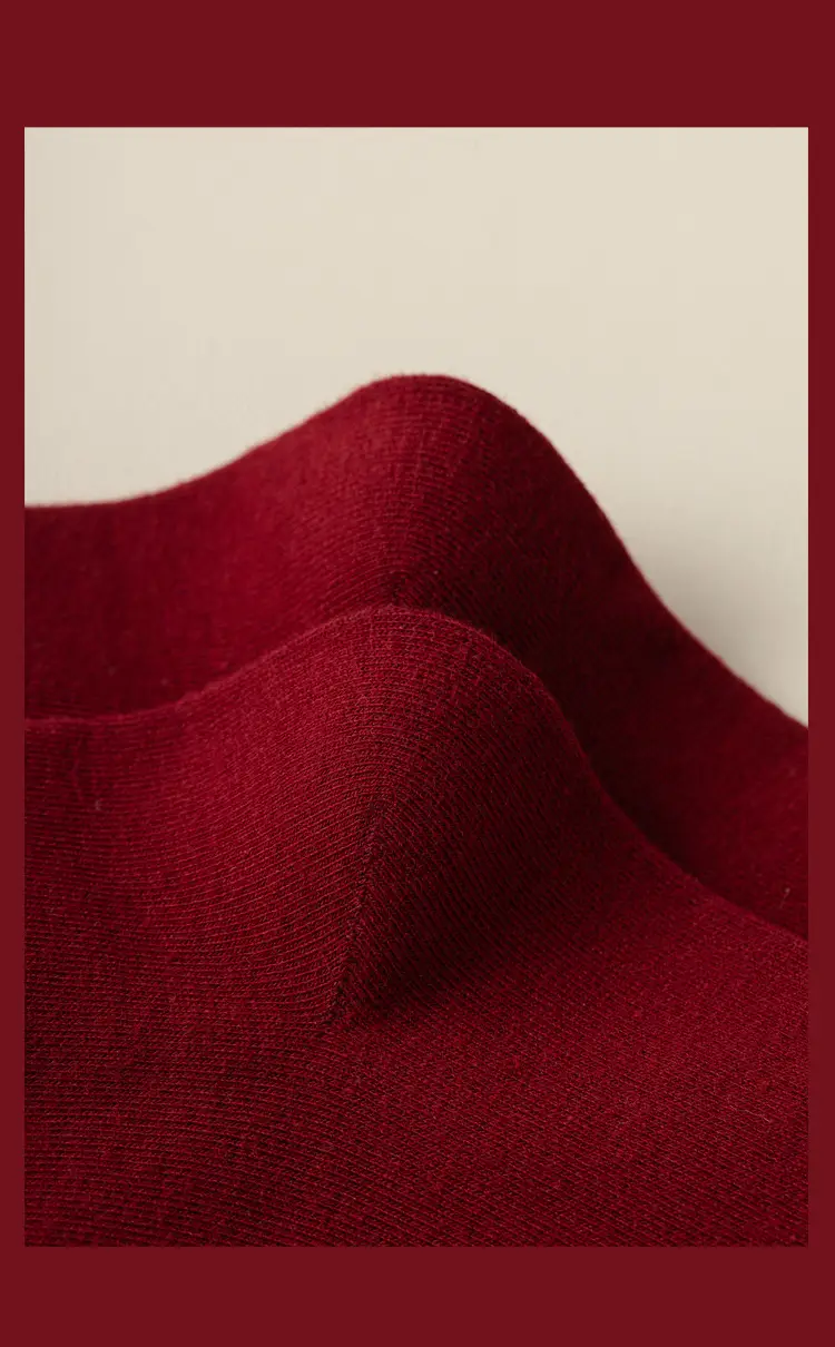 wine red Bride and Groom Men and Women One Couple Wedding Socks Invisible Socks Festive Deep Dark Red Boat Socks Middle Tube — feature 30