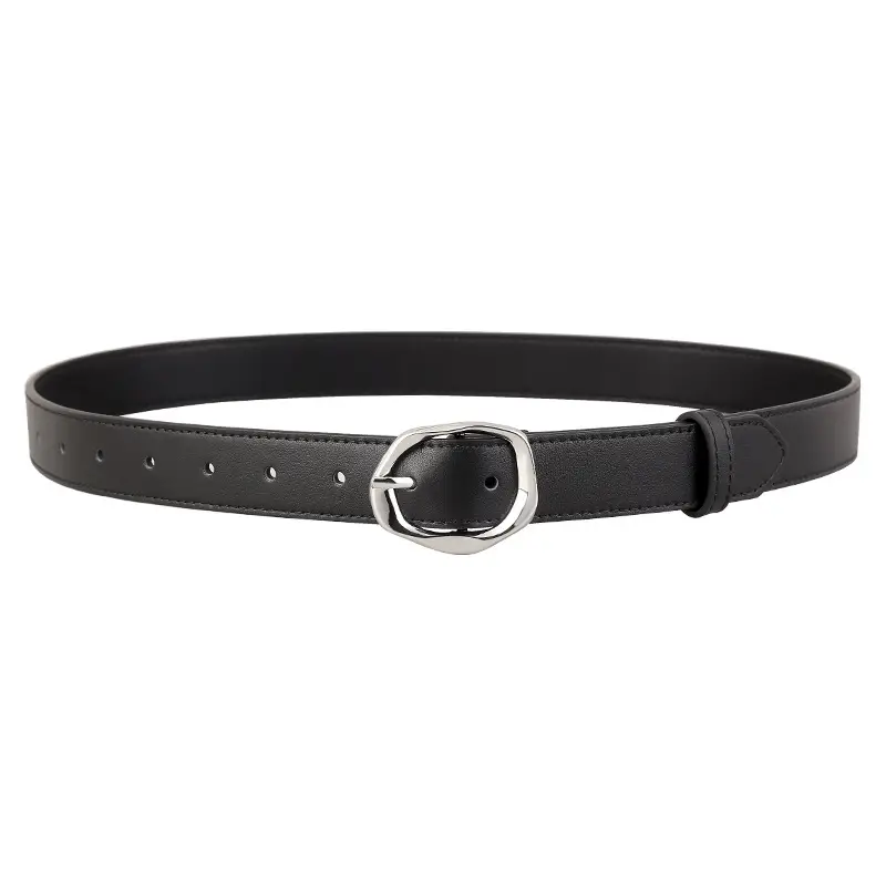 Brown Genuine Leather Belt with Gold Buckle - Image 11