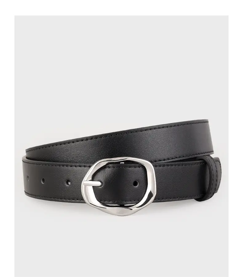 Brown Genuine Leather Belt with Gold Buckle — feature 16