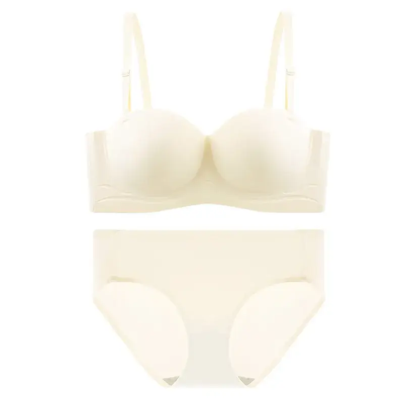 Traceless Push-Up Breast Bra Non-Steel Rimless Green