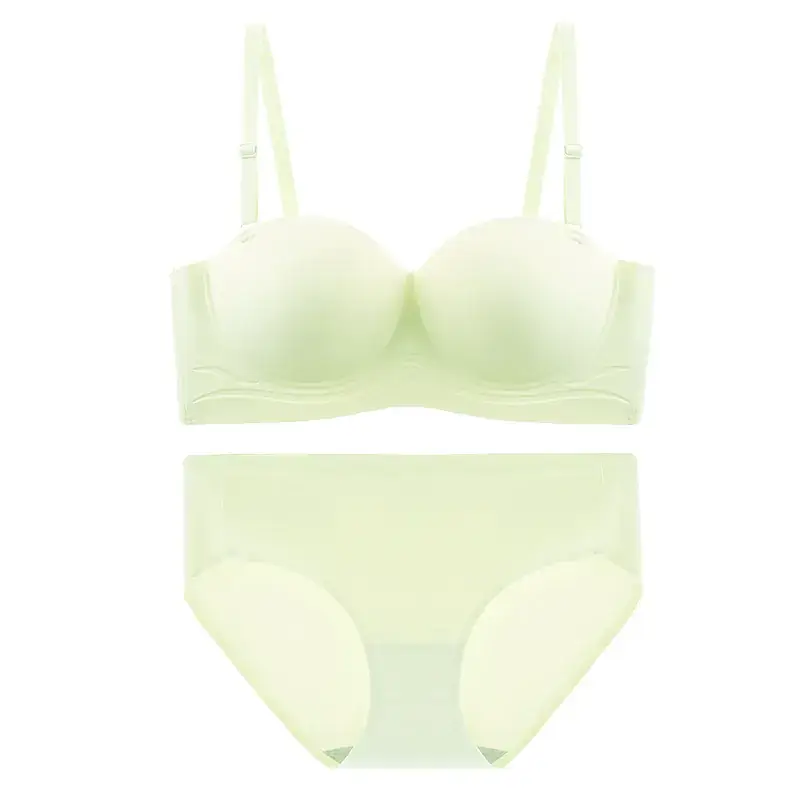Traceless Push-Up Breast Bra Non-Steel Rimless Green