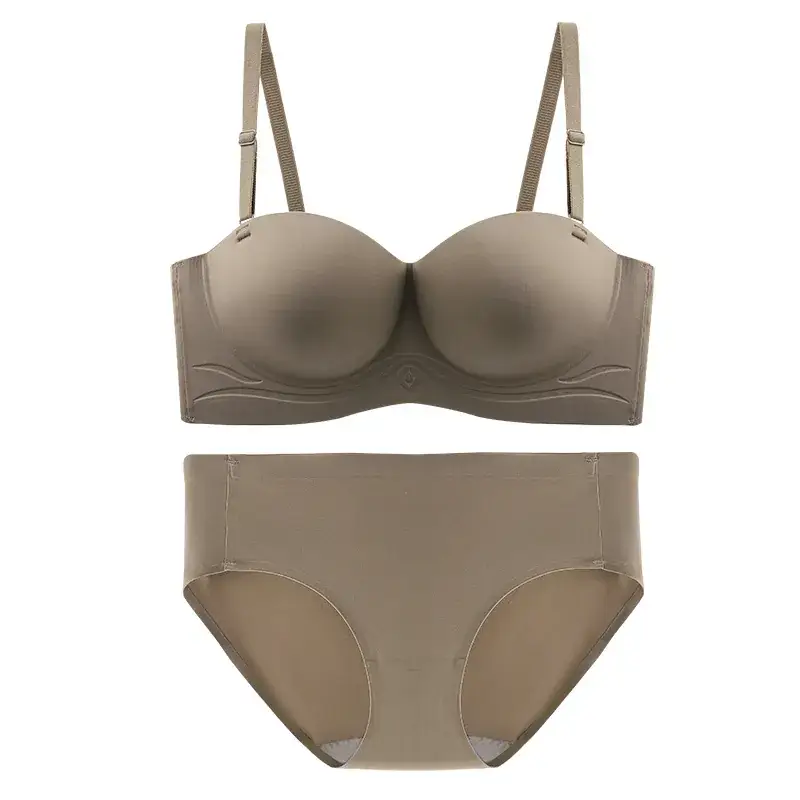 Traceless Push-Up Breast Bra Non-Steel Rimless Green