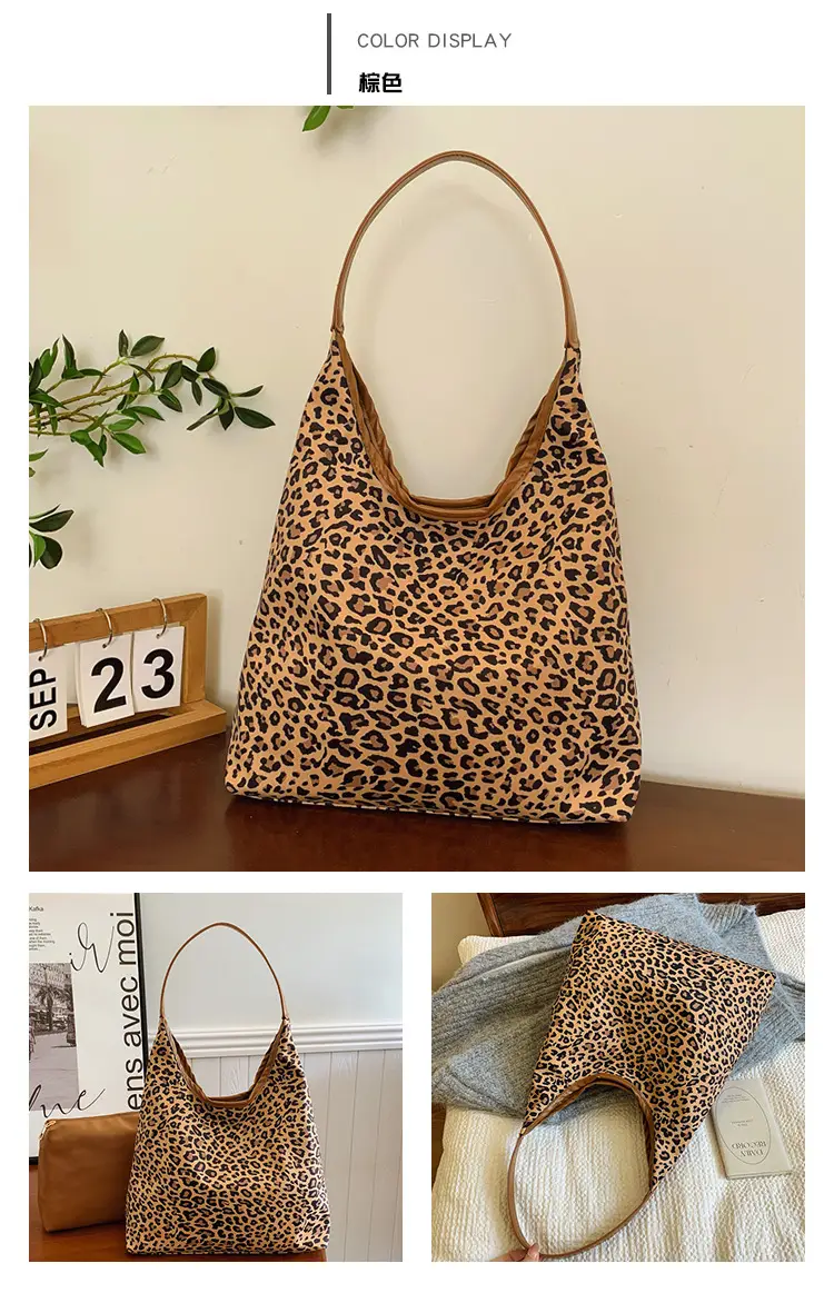 Leopard Print Large Capacity Tote Bag for Women — feature 20