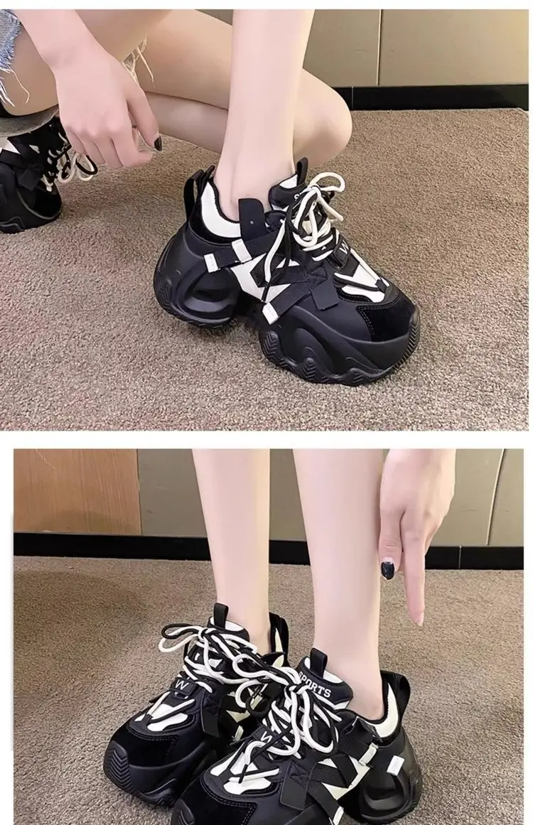 Women's Pink White Chunky Casual Shoes Spring 2025 — feature 7