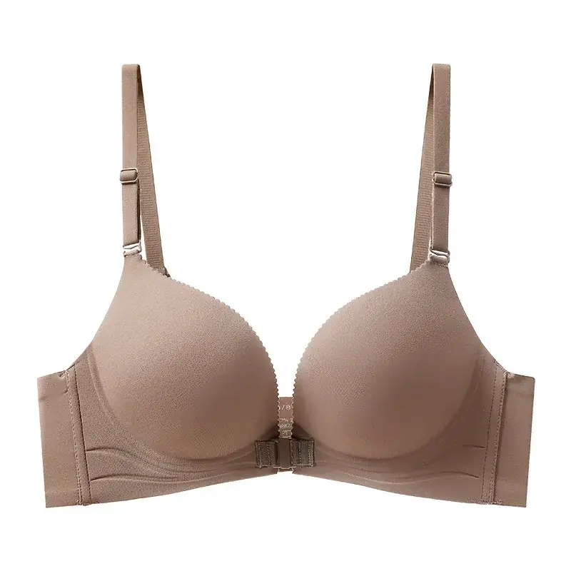 Small Chest Large Front Buckle Seamless Push-Up Bra