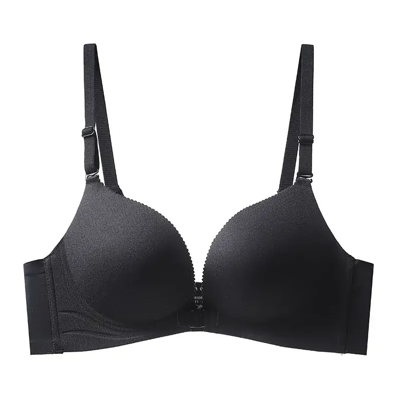 Small Chest Large Front Buckle Seamless Push-Up Bra