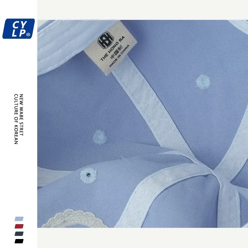 Women's Navy Blue Letter 'T' Cap Spring Summer — feature 16