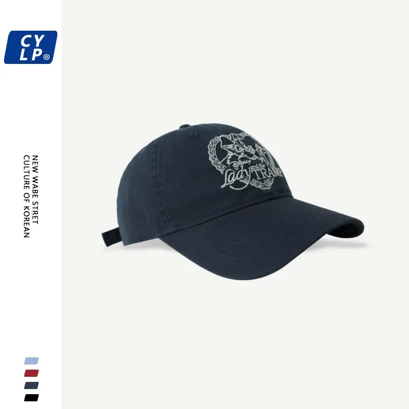 Women's Navy Blue Letter 'T' Cap Spring Summer — feature 4