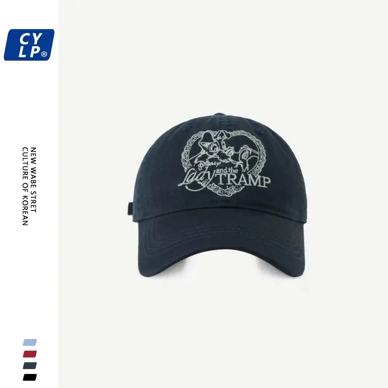 Women's Navy Blue Letter 'T' Cap Spring Summer — feature 5