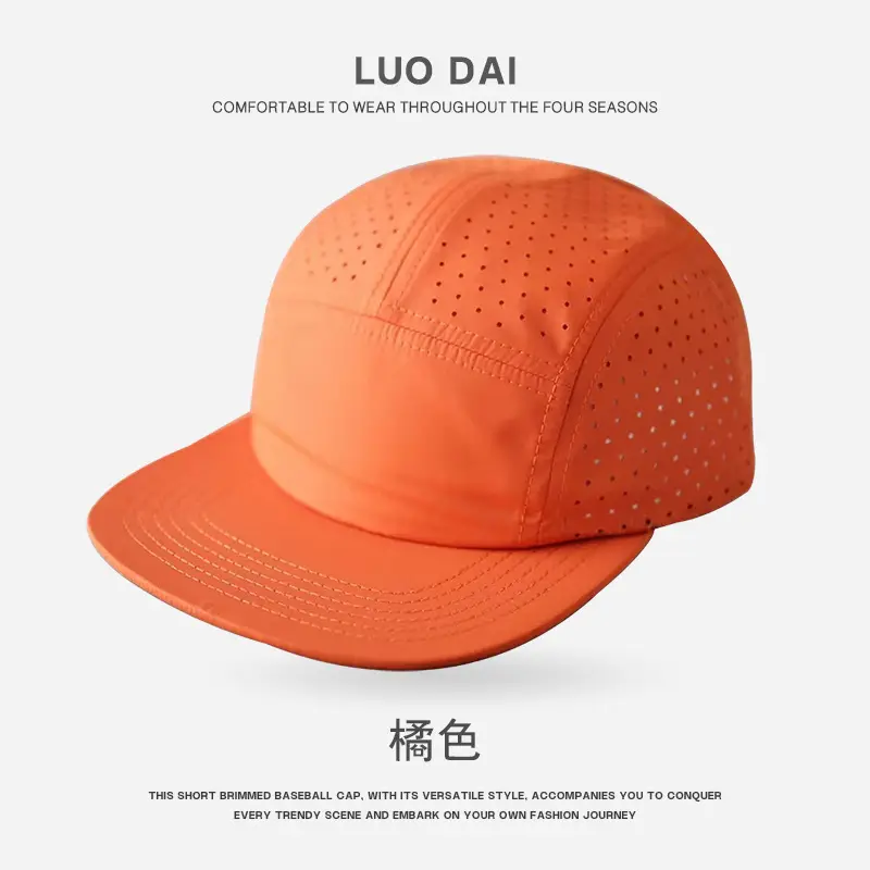 Orange Mesh Baseball Cap for Hiking Sports