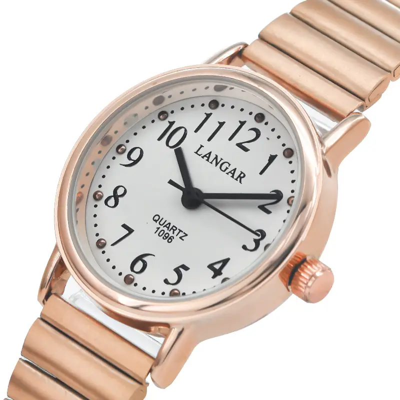 Lanzar Quartz Ladies Watch Rose Gold Bracelet - Image 2