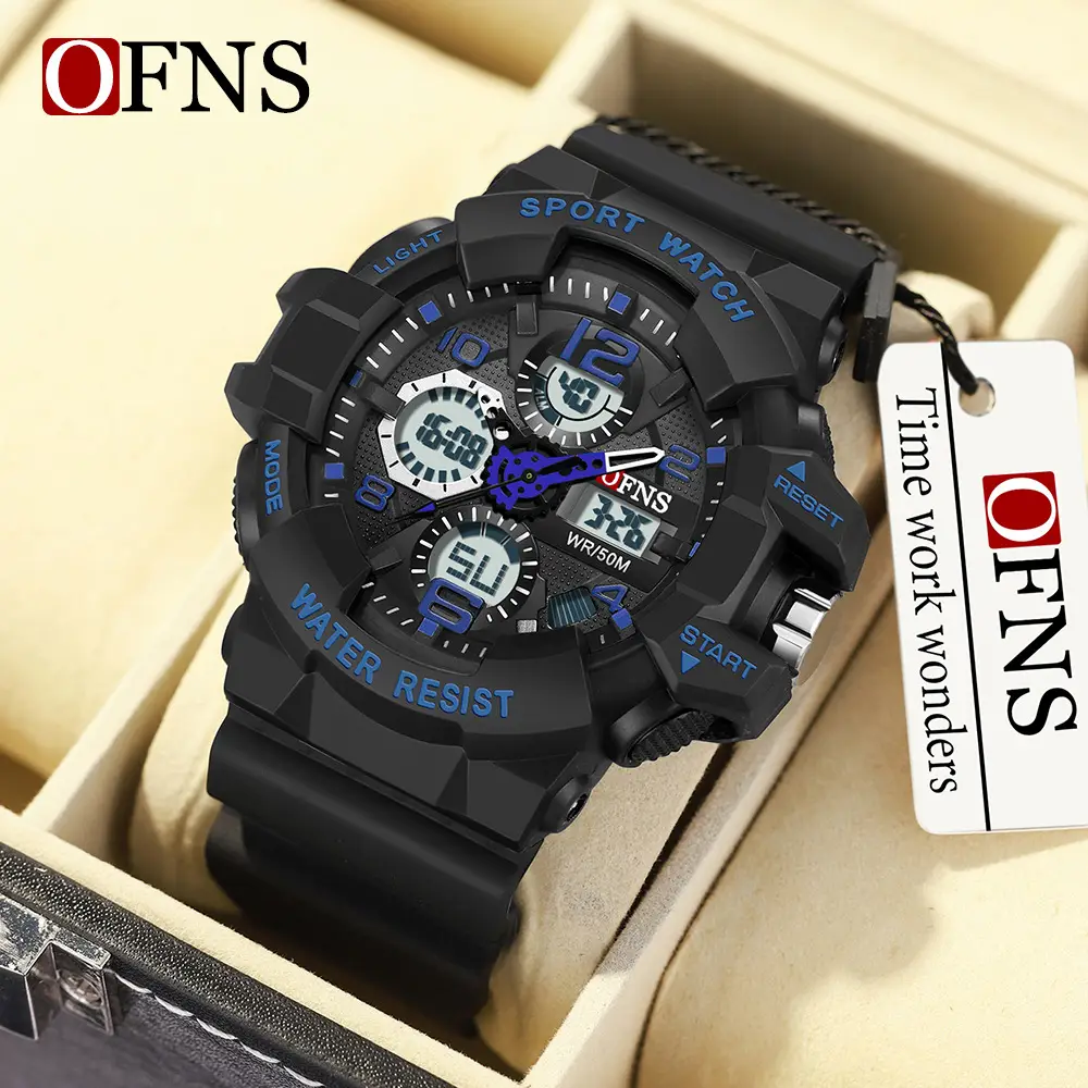 OFNS Men's Black Multi-Function Electronic Chronograph Watch - Image 6